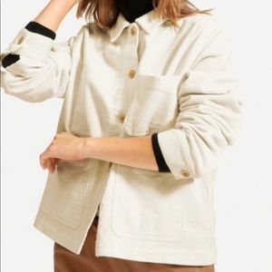 Everlane Corduroy Chore Jacket Bone White